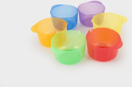 Tickit Doorschijnende Kleurrijke Schenkbekers - Pk6