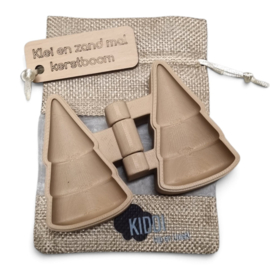 Klei en zand mal kerstboom