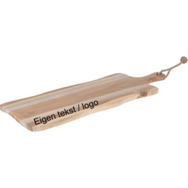 Serveerplank teak met handvat en touw - 59,5 CM