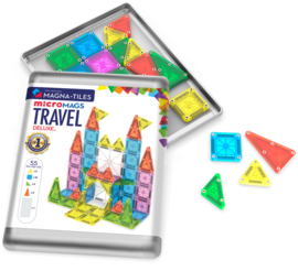 MAGNA-TILES - Travel Set Deluxe - 55 piece