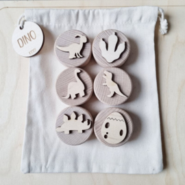 2e kans - Houten stempelset DINO