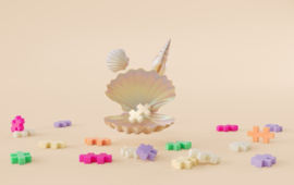 Plus-Plus Tube Pearl 100 pcs