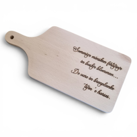 Borrelplank beuken 30,5cm - Frysk - Fertsjinje blommen