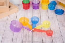Tickit Doorschijnende Kleur Maatbekers - Pk5