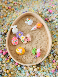 Bio playtray paasei met houtvezel
