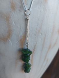 925zilveren ketting met diopside