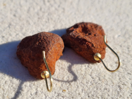mini agaat geode oorbellen