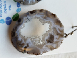 agaat geode oorhangers