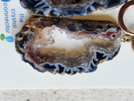 agaat geode oorhangers