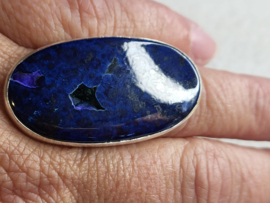 azuriet druzy ring