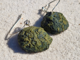 mini agaat geode oorbellen