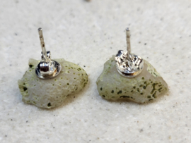 mini agaat geode oorstekers