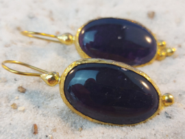 Fairtrade amethist oorbellen