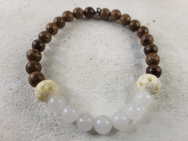armband met seleniet en mammoetbeen