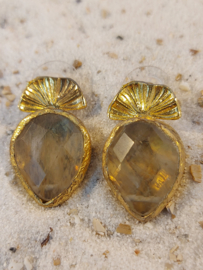 Fairtrade bergkristal oorstekers