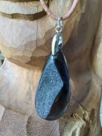 zwarte druzy onyx hanger