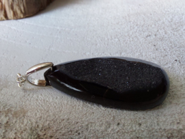 zwarte druzy onyx hanger