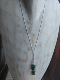 925zilveren ketting met diopside