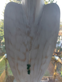 925zilveren ketting met diopside