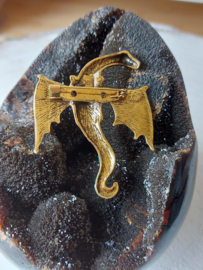 Broche emaille draak