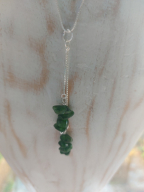 925zilveren ketting met diopside