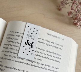 Giftset "boekenlegger juf"