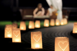 Candle bag hartjes
