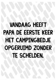 Papa's mijlpaalkaarten zwart/wit