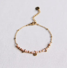 Armband met facetjes en kraaltjes