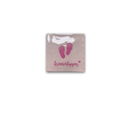 Tegeltje kraamtopper roze