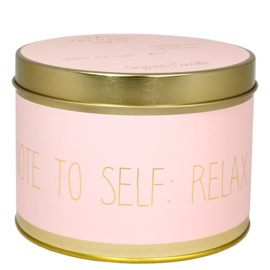 Note to self: relax