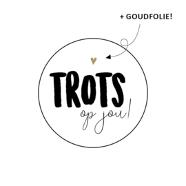 Sticker "Trots op jou"