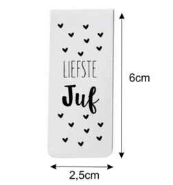 Giftset "boekenlegger juf"