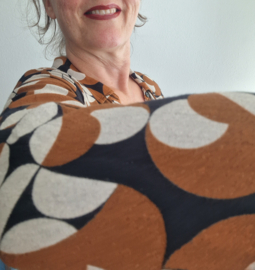 King Louie midi blousejurk. Maat 42, Retroprint.