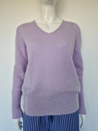 Anne Claire lila trui. Maat 40. Mohair & alpaca mix