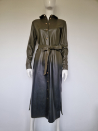 Fifth House jurk in kaki lederlook | maat 38 |