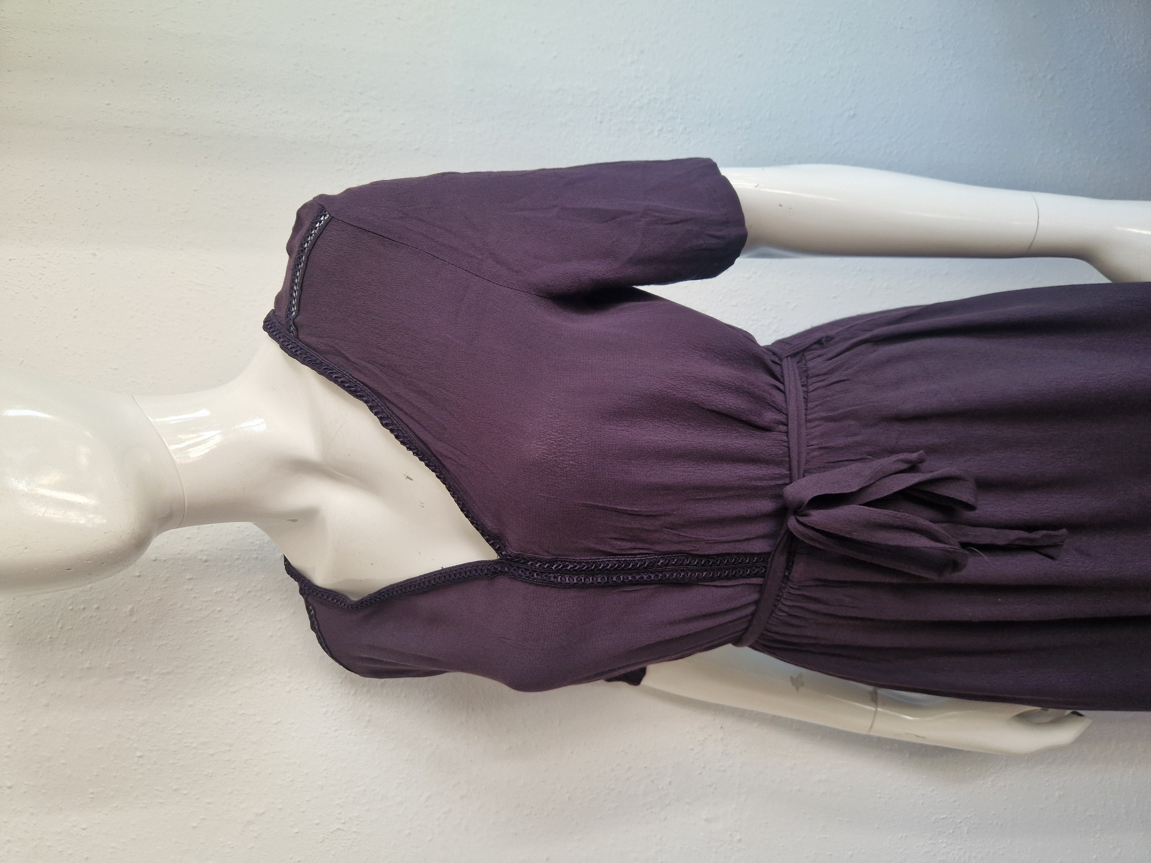 Artlove jurk. Maat 38, Aubergine.