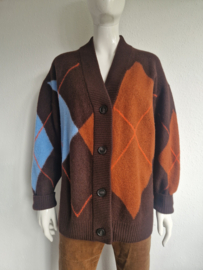 COS vest. Maat M. Bruin/oranje/wol.