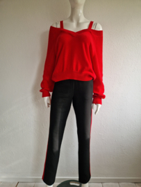 Riani pullover met V-hals. Maat 38, Rood.
