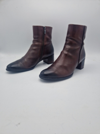 Ecco Shape 35 Block enkellaarsjes. Maat 39. Bruin.