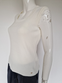 Ted Baker top. Maat 2, Roomwit.