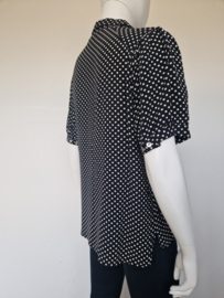 Summum Women blouse. Maat 40, Zwart/stippen.