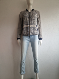 Maison Scotch reversibel bomberjasje. Maat 36. Blauw/crème.