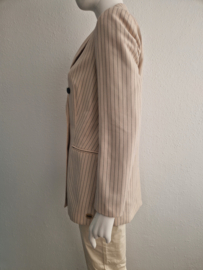 Scotch & Soda double breasted krijtstreep blazer. Maat M.Crème.