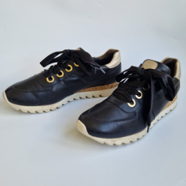 Paul Green zwart leren sneakers. Maat 39,