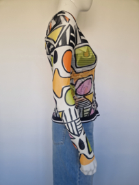 Top en vest. Maat 38. All over print.