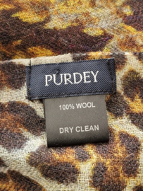 Purdey wollen shawl. Animal dessin/wol.