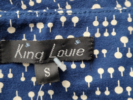 King Louie rok. Mt. S. Blauw/wit/print.