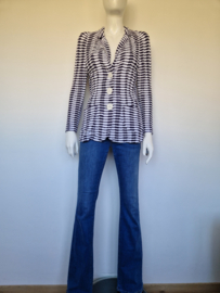 ML Collections blazer Wave. Maat 36. Marine/wit.