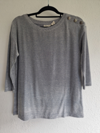 Christian Siriano shirt. Maat M. Blauw/wit/streep